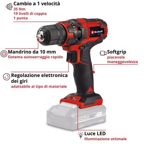 Einhell 35 li trapano - tc-cd, 18/35